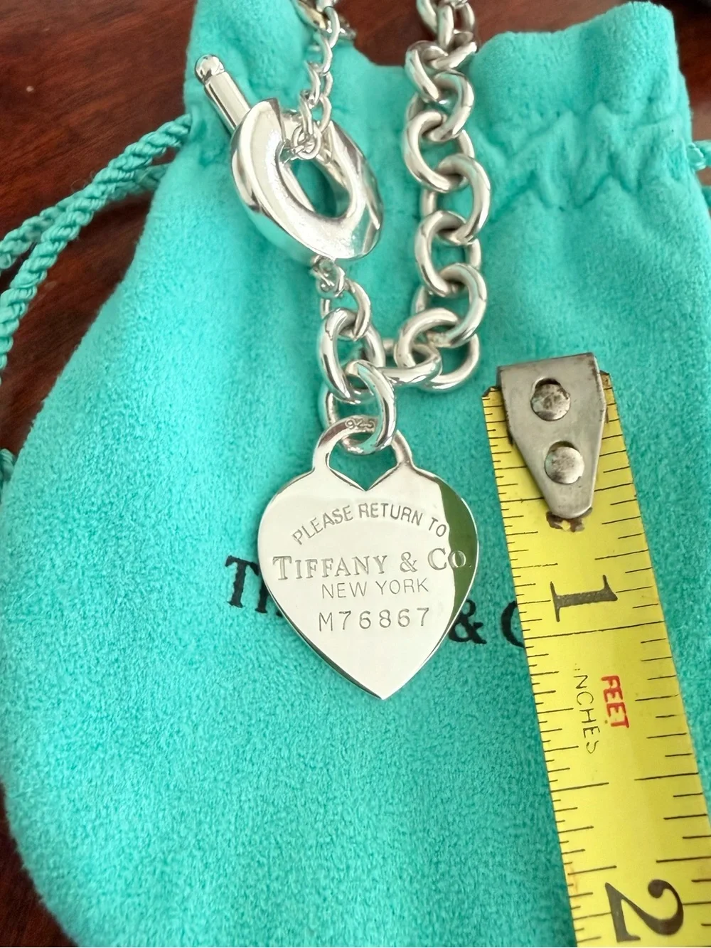 21” Please Return To Tiffany Heart Tag Toggle Necklace